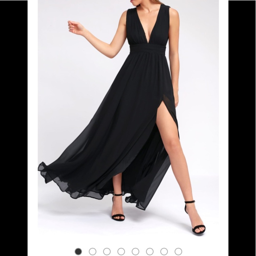 Lulus heavenly hues black maxi dress